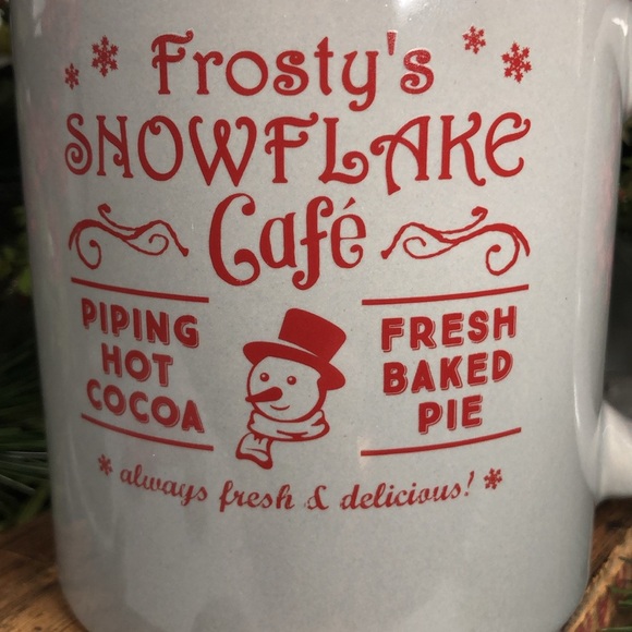 Frosty’s Snowflake Cafe Large Mug Holiday Winter Drink Mug Coffee Cocoa NWOT Cup - Picture 7 of 13